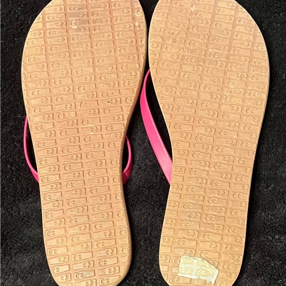 Sanuk Women's Dark Pink and Tan Sandals Size 7